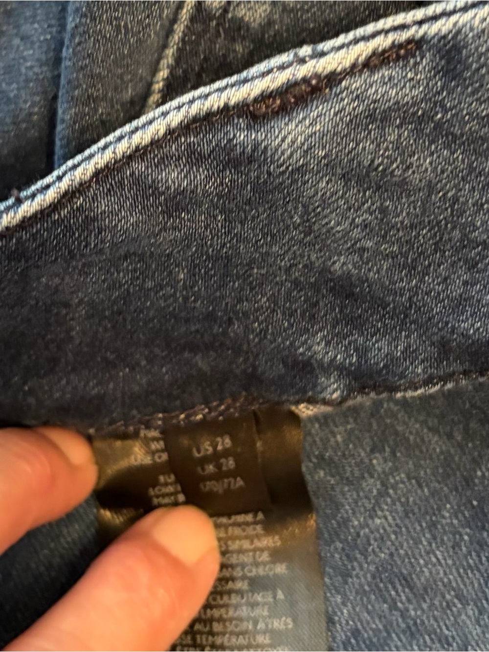 Anthropologie Wide-Leg Jeans in Dark Blue Wash Ankle / crop depending on height - Picture 7 of 8